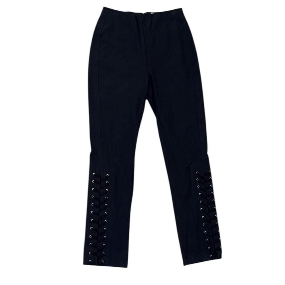 Derek Lam 10 Crosby Lace Up Legging Pant in Black - Picture 2 of 5